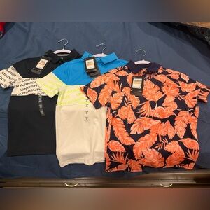 Under Armour Kids Polo Shirts - Black, White, Blue, Orange